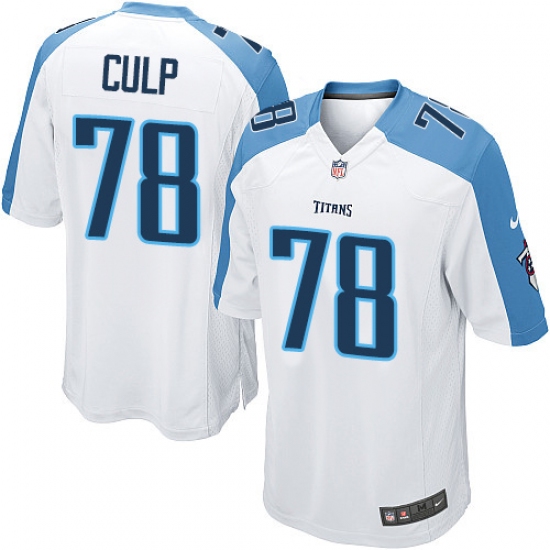 Men's Nike Tennessee Titans 78 Curley Culp Game White NFL Jersey