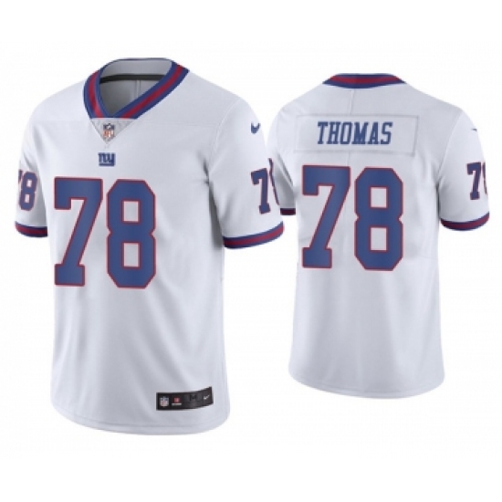 Men's New York Giants 78 Andrew Thomas 2020 White Color Rush Stitched Jersey