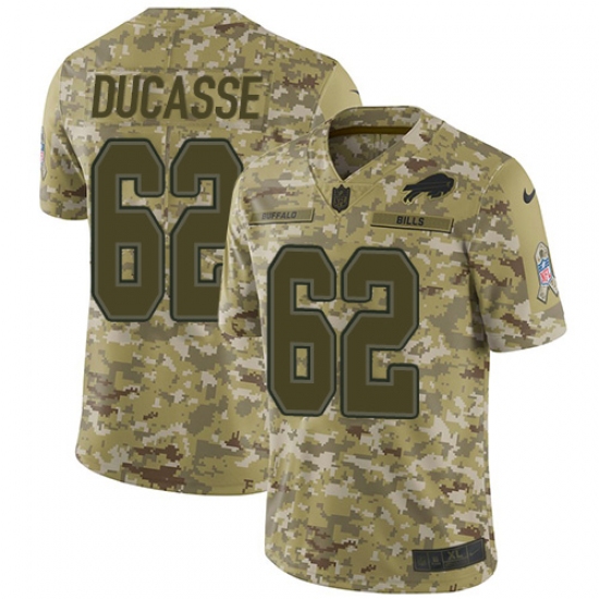 Youth Nike Buffalo Bills 62 Vladimir Ducasse Limited Camo 2018 Salute to Service NFL Jersey