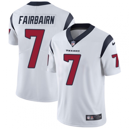 Men's Nike Houston Texans 7 Ka'imi Fairbairn White Vapor Untouchable Limited Player NFL Jersey