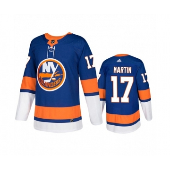 Men's New York Islanders 17 Matt Martin Royal Stitched Jersey