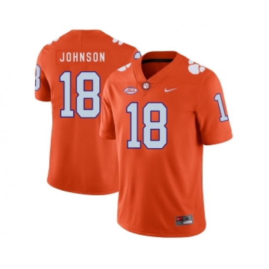 Clemson Tigers 18 Jadar Johnson Orange Nike College Football Jersey