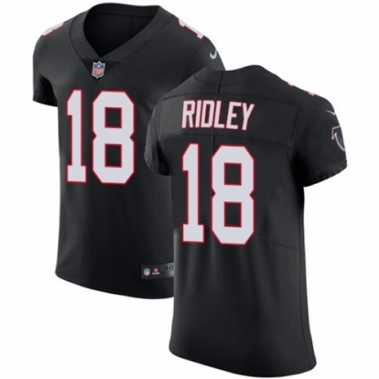 Men's Nike Atlanta Falcons 18 Calvin Ridley Black Alternate Vapor Untouchable Elite Player NFL Jersey