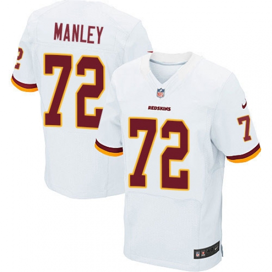 Men's Nike Washington Redskins 72 Dexter Manley Elite White NFL Jersey