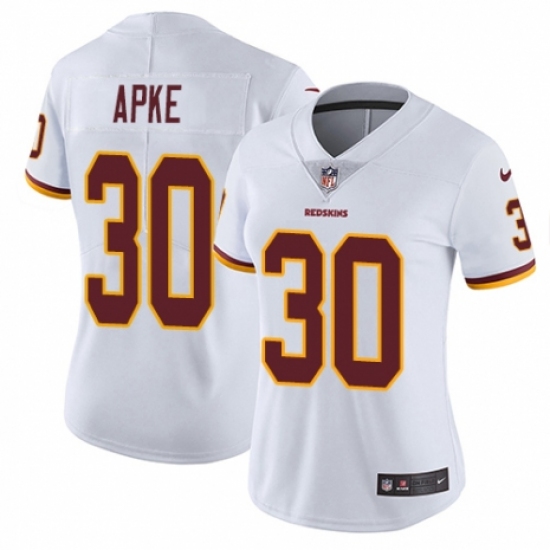 Women's Nike Washington Redskins 30 Troy Apke White Vapor Untouchable Limited Player NFL Jersey