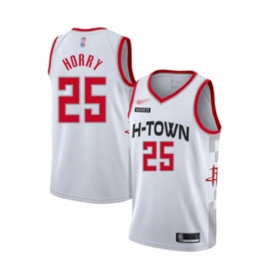 Women's Houston Rockets 25 Robert Horry Swingman White Basketball Jersey - 2019 20 City Edition