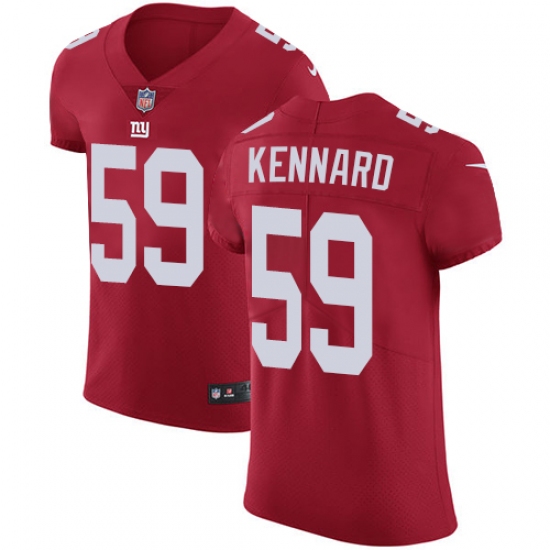 Men's Nike New York Giants 59 Devon Kennard Red Alternate Vapor Untouchable Elite Player NFL Jersey