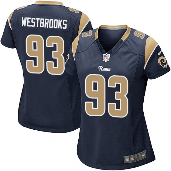 Women's Nike Los Angeles Rams 93 Ethan Westbrooks Game Navy Blue Team Color NFL Jersey