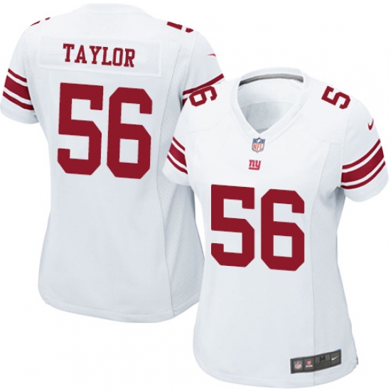 Women's Nike New York Giants 56 Lawrence Taylor Game White NFL Jersey