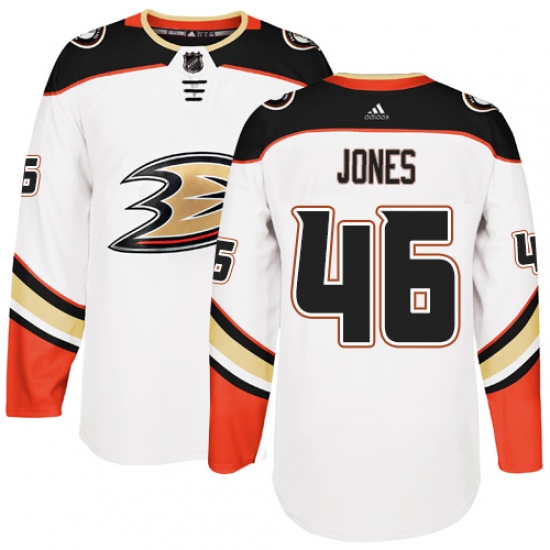 Youth Adidas Anaheim Ducks 46 Max Jones Authentic White Away NHL Jersey