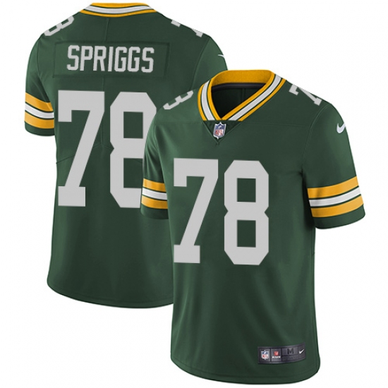 Youth Nike Green Bay Packers 78 Jason Spriggs Green Team Color Vapor Untouchable Limited Player NFL Jersey