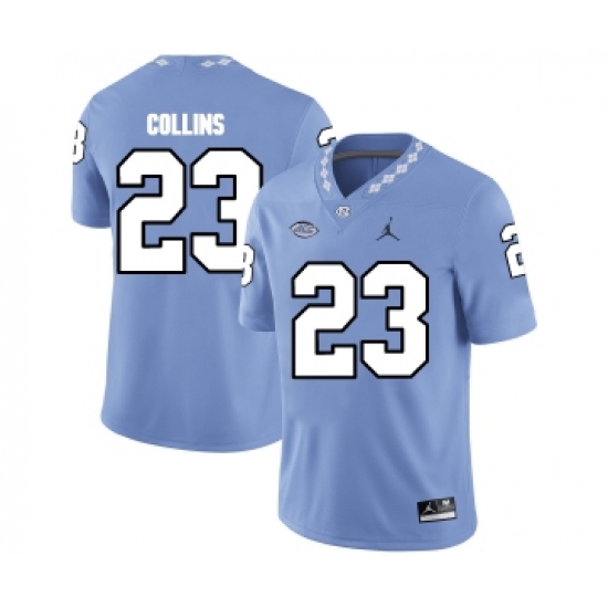 North Carolina Tar Heels 23 David Collins Blue College Football Jersey