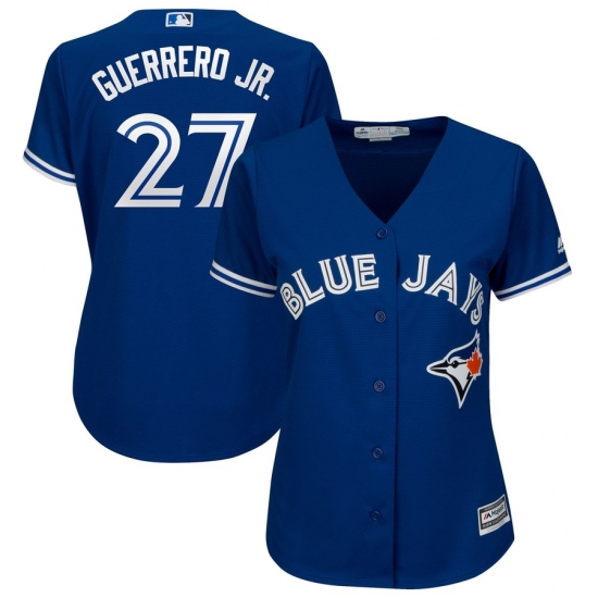 Women's Toronto Blue Jays 27 Vladimir Guerrero Jr.Majestic Plus Size Cool Base Player Jersey