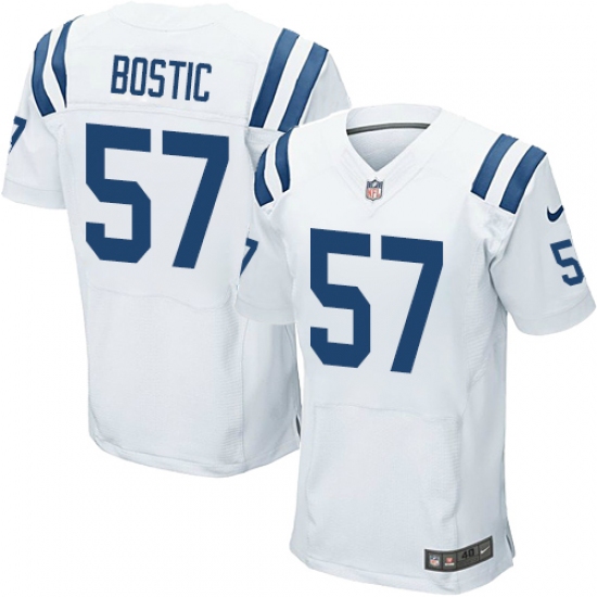 Men's Nike Indianapolis Colts 57 Jon Bostic Elite White NFL Jersey