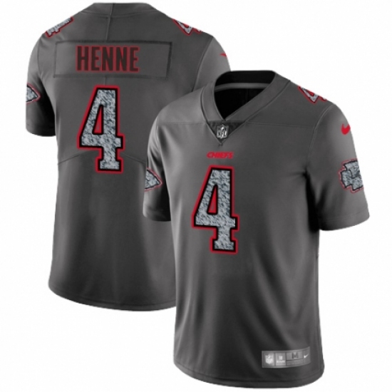 Youth Nike Kansas City Chiefs 4 Chad Henne Gray Static Vapor Untouchable Limited NFL Jersey