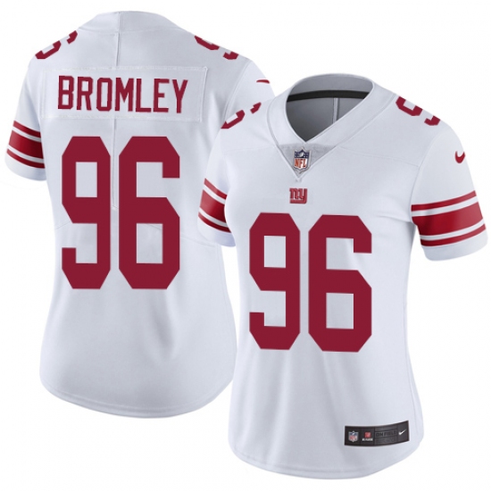 Women's Nike New York Giants 96 Jay Bromley Elite White NFL Jersey