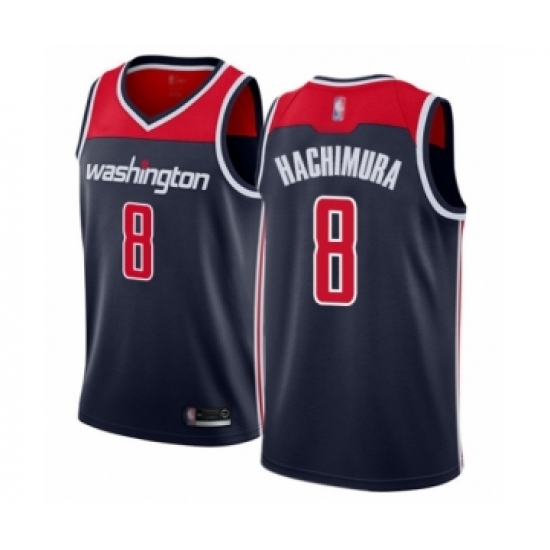 Youth Washington Wizards 8 Rui Hachimura Swingman Navy Blue Basketball Jersey Statement Edition