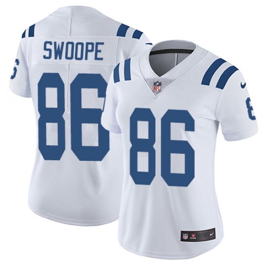 Women's Nike Indianapolis Colts 86 Erik Swoope White Vapor Untouchable Limited Player NFL Jersey