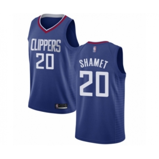 Youth Los Angeles Clippers 20 Landry Shamet Swingman Blue Basketball Jersey - Icon Edition