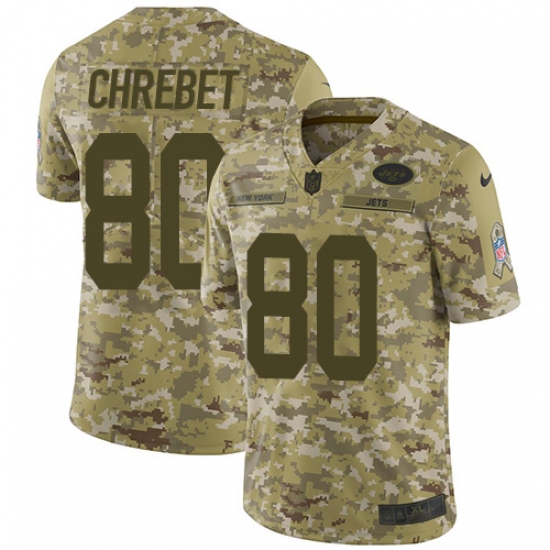 Youth Nike New York Jets 80 Wayne Chrebet Limited Camo 2018 Salute to Service NFL Jersey