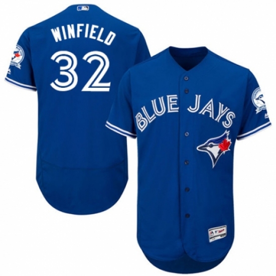 Men's Majestic Toronto Blue Jays 32 Dave Winfield Royal Blue Alternate Flex Base Authentic Collection MLB Jersey