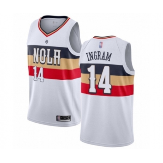 Youth New Orleans Pelicans 14 Brandon Ingram White Swingman Jersey - Earned Edition