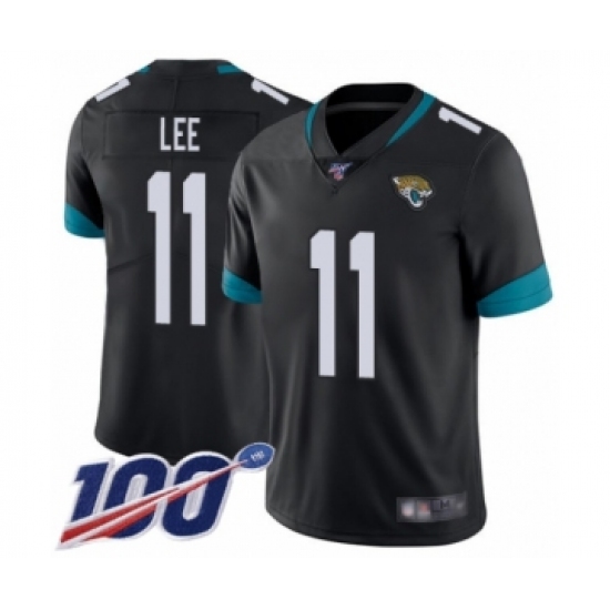 Men's Jacksonville Jaguars 11 Marqise Lee Black Team Color Vapor Untouchable Limited Player 100th Season Football Jersey