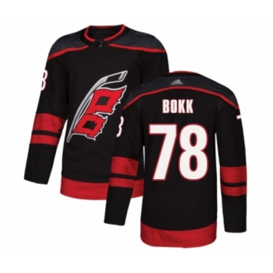 Youth Carolina Hurricanes 78 Dominik Bokk Authentic Black Alternate Hockey Jersey