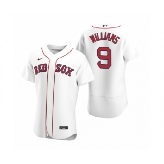 Men's Boston Red Sox 9 Ted Williams Nike White Authentic 2020 Home Jersey