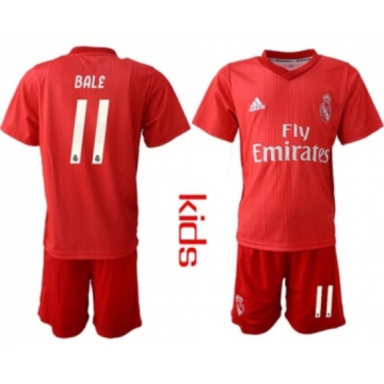 Real Madrid 11 Bale Third Kid Soccer Club Jersey