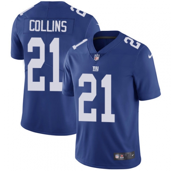 Men's Nike New York Giants 21 Landon Collins Royal Blue Team Color Vapor Untouchable Limited Player NFL Jersey