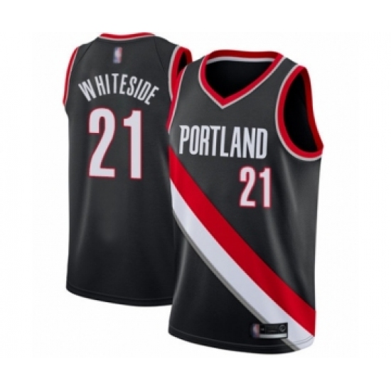 Youth Portland Trail Blazers 21 Hassan Whiteside Swingman Black Basketball Jersey - Icon Edition