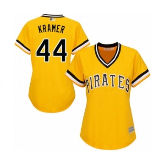 Women's Pittsburgh Pirates 44 Kevin Kramer Authentic Gold Alternate Cool Base Baseball Player Jersey