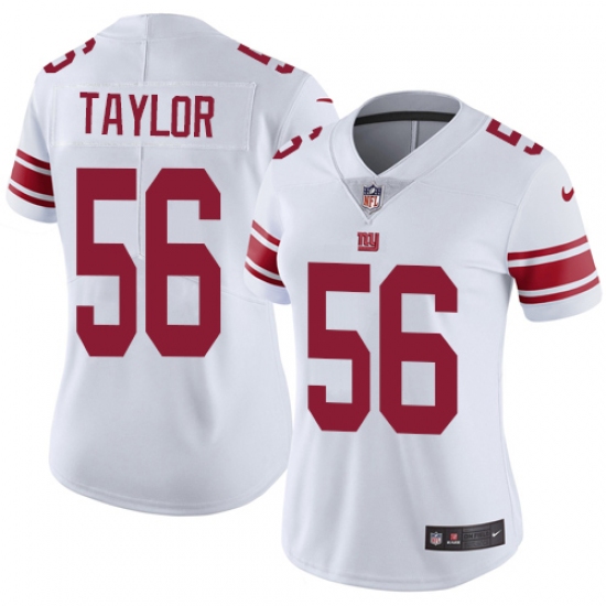 Women's Nike New York Giants 56 Lawrence Taylor White Vapor Untouchable Limited Player NFL Jersey