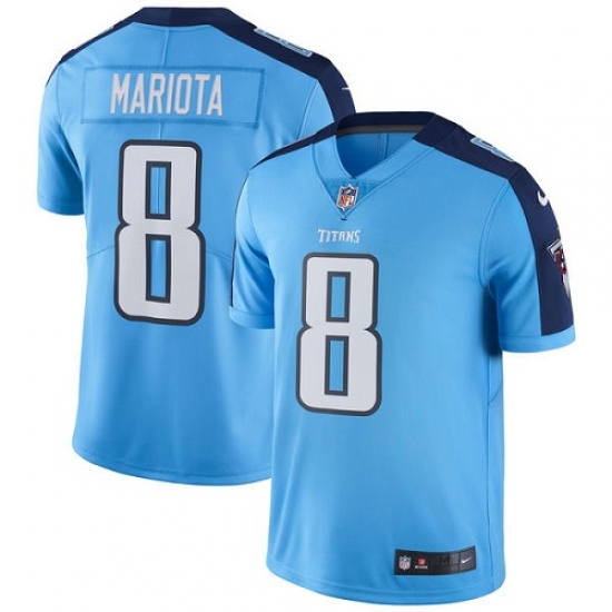 Men's Nike Tennessee Titans 8 Marcus Mariota Light Blue Team Color Vapor Untouchable Limited Player NFL Jersey