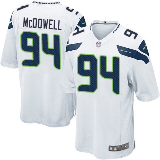 Men's Nike Seattle Seahawks 94 Malik McDowell Game White NFL Jersey