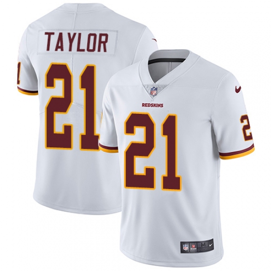 Men's Nike Washington Redskins 21 Sean Taylor White Vapor Untouchable Limited Player NFL Jersey