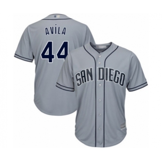 Men's San Diego Padres 44 Pedro Avila Authentic Grey Road Cool Base Baseball Player Jersey