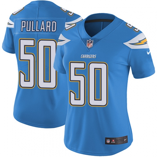 Women's Nike Los Angeles Chargers 50 Hayes Pullard Electric Blue Alternate Vapor Untouchable Limited Player NFL Jersey