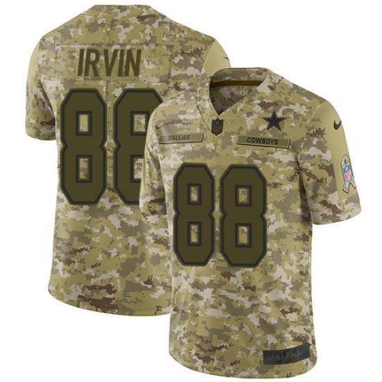 Men's Nike Dallas Cowboys 88 Michael Irvin Limited Camo 2018 Salute to Service NFL Jersey