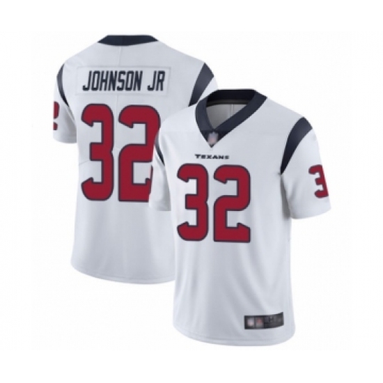 Men's Houston Texans 32 Lonnie Johnson White Vapor Untouchable Limited Player Football Jersey