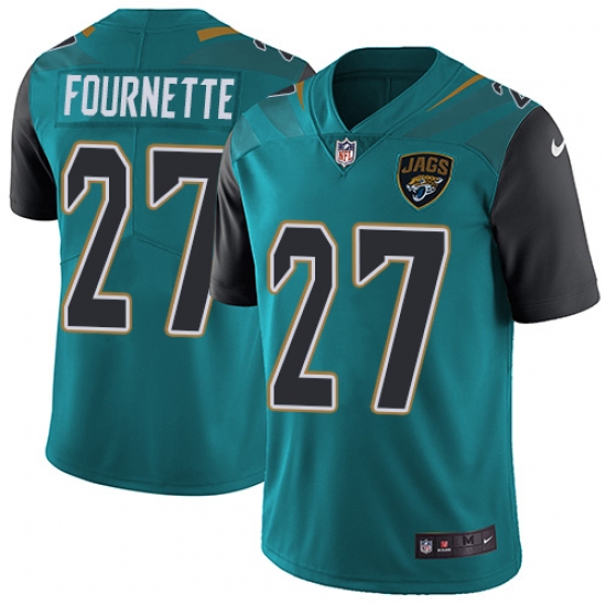 Men's Nike Jacksonville Jaguars 27 Leonard Fournette Teal Green Team Color Vapor Untouchable Limited Player NFL Jersey