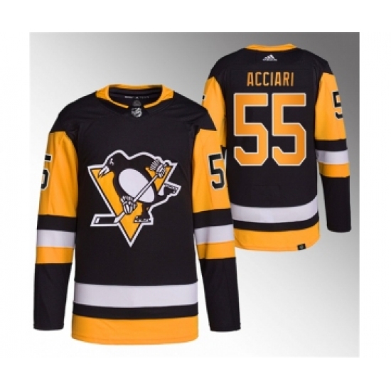 Men's Pittsburgh Penguins 55 Noel Acciari Black Stitched Jersey