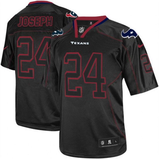 Men's Nike Houston Texans 24 Johnathan Joseph Elite Lights Out Black NFL Jersey