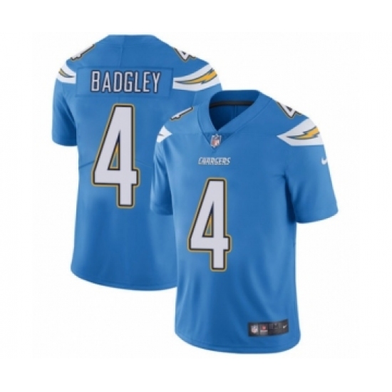 Youth Nike Los Angeles Chargers 4 Michael Badgley Electric Blue Alternate Vapor Untouchable Limited Player NFL Jersey