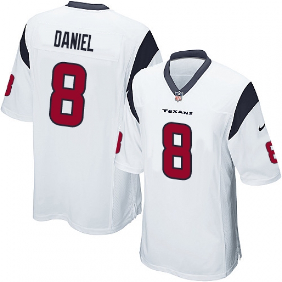 Men's Nike Houston Texans 8 Trevor Daniel Game White NFL Jersey