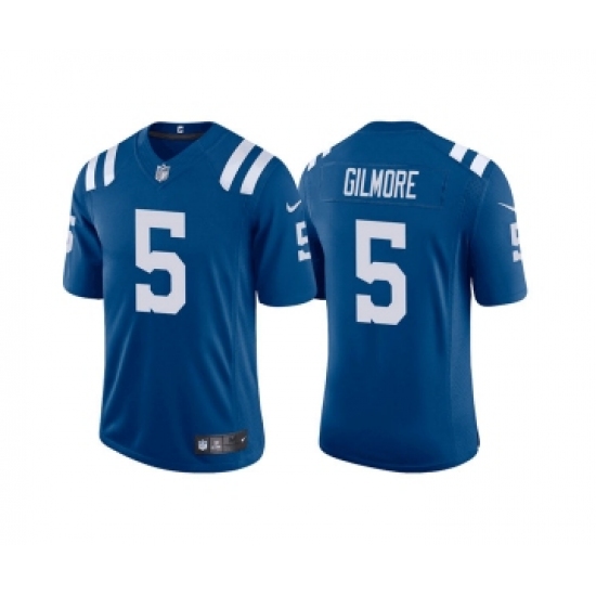 Mens Indianapolis Colts 5 Stephon Gilmore Royal Stitched Game Jersey