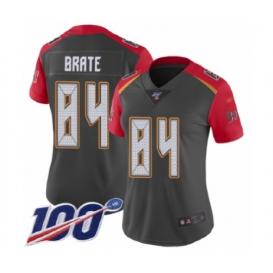 Women's Tampa Bay Buccaneers 84 Cameron Brate Limited Gray Inverted Legend 100th Season Football Jersey