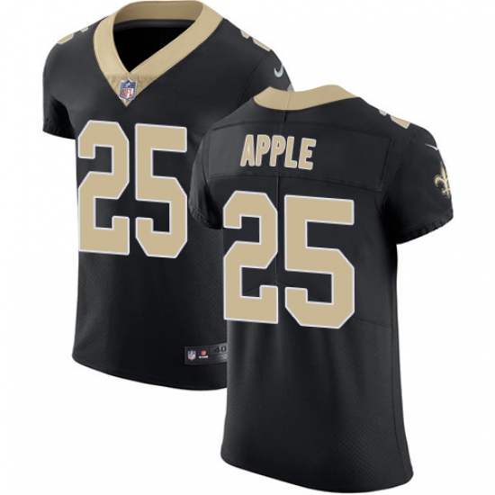 Men's Nike New Orleans Saints 25 Eli Apple Black Team Color Vapor Untouchable Elite Player NFL Jersey