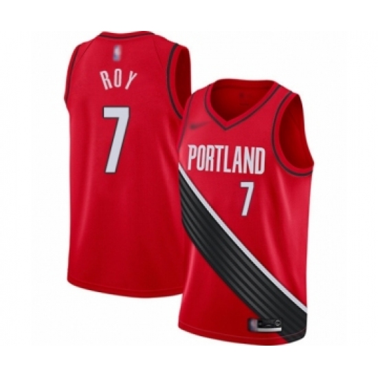 Men's Portland Trail Blazers 7 Brandon Roy Authentic Red Finished Basketball Jersey - Statement Edition